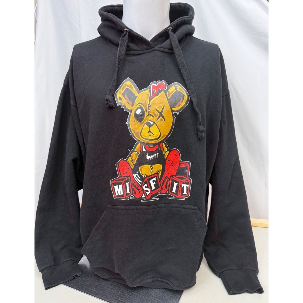 Misfit Teddy Bear Hoodie Jon Lauren Streetwear Graphic Mens L